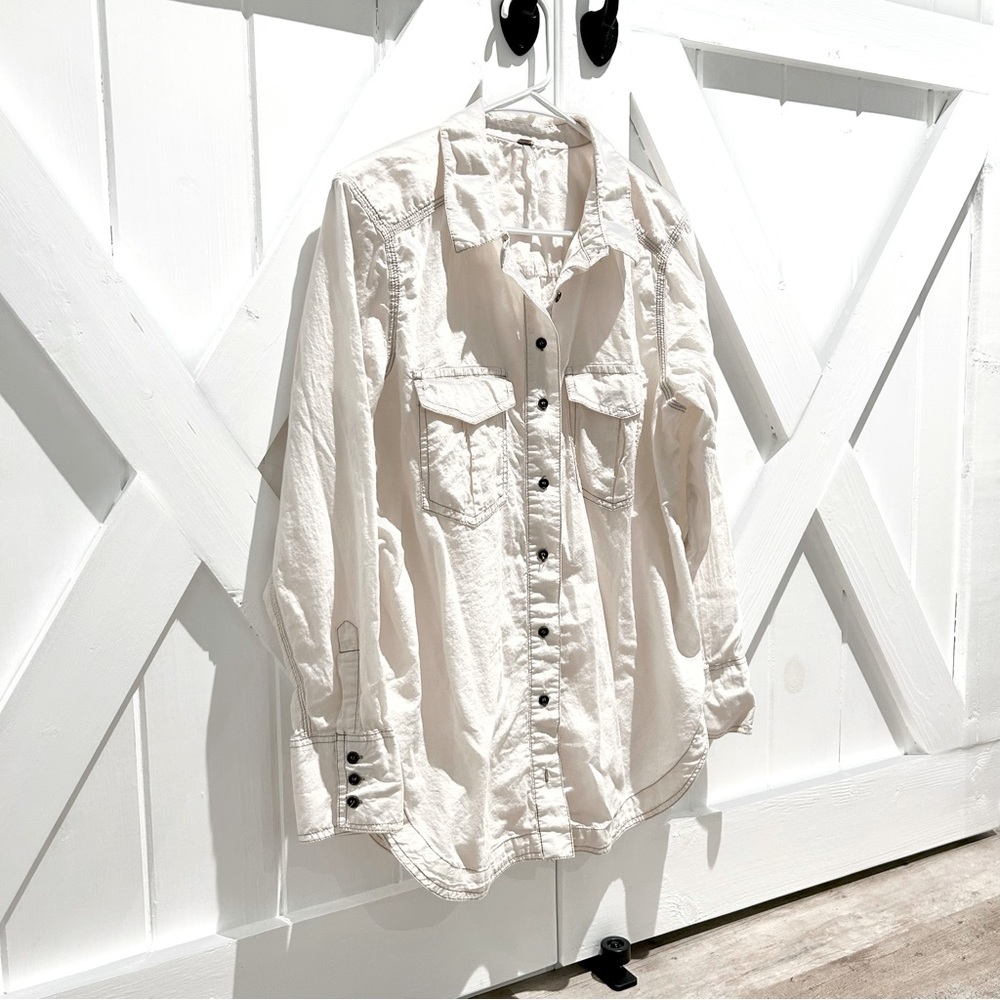 Free people button up long sleeve